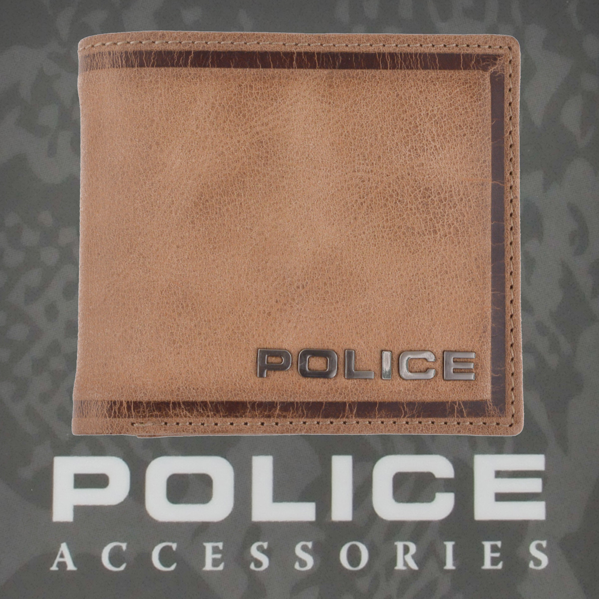 POLICE   財布　二つ折り　EDGE　キャメル【PA-58000-25】