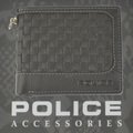 POLICE　メンズ　二つ折り財布　MESH  ブラック【PA-57001-10】