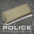 財布　メンズ　POLICE　BASICⅡ 長財布 ファスナー付き　カーキー【PA-55604-35】