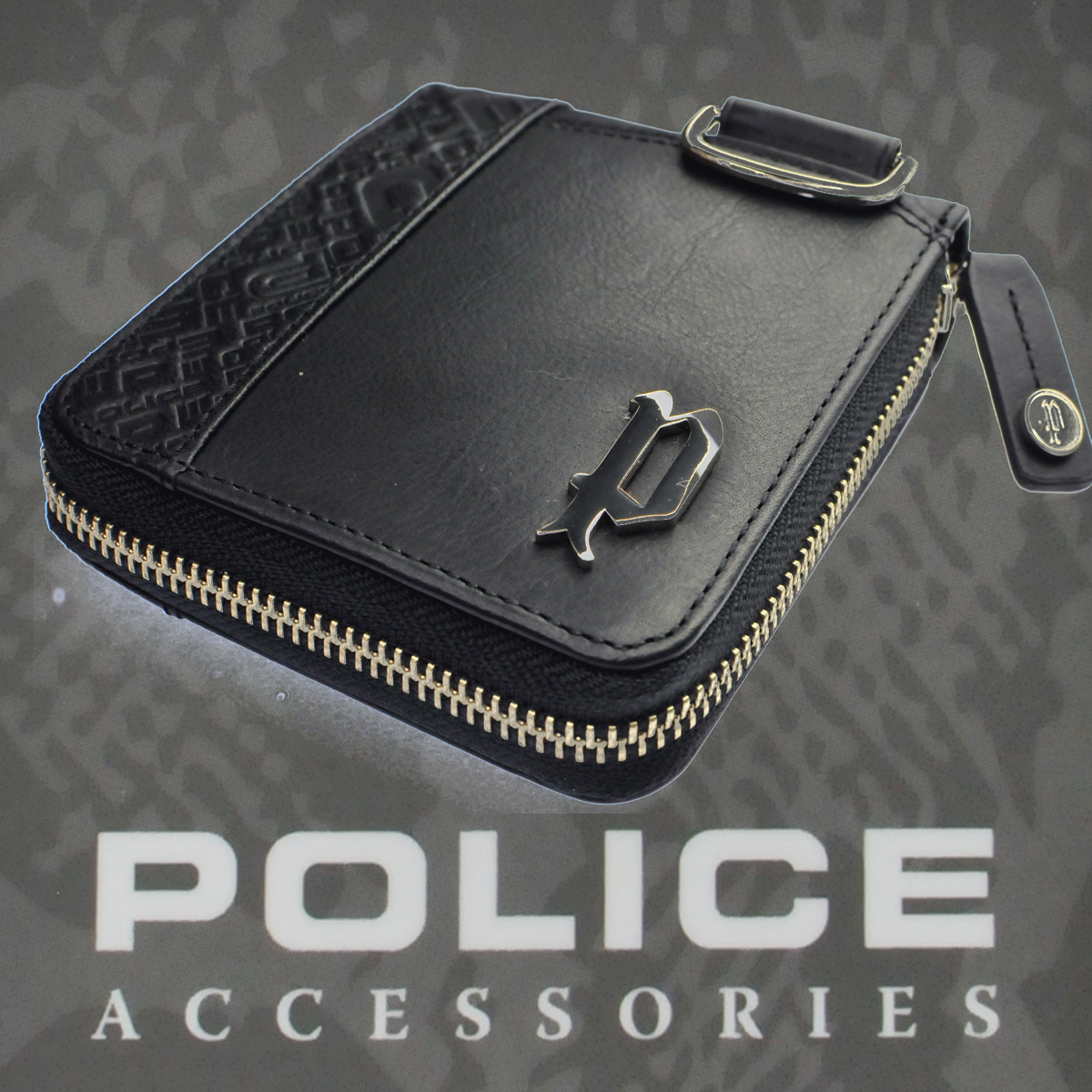 POLICE　二つ折り財布　CIRCUIT  ブラック【PA-56102-10】