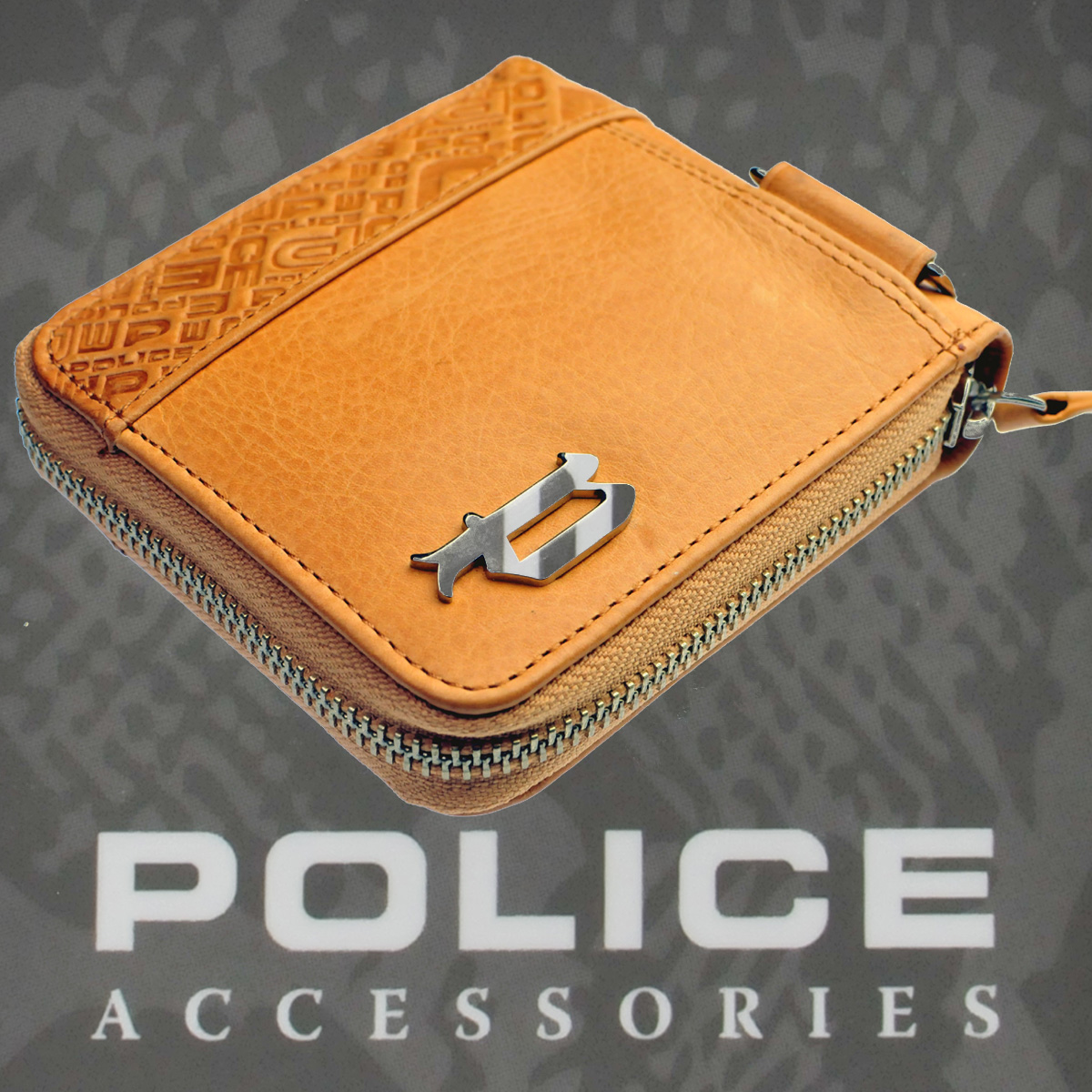 財布　メンズ　ポリス　CIRCUIT 二つ折り財布 キャメル【PA-56102-25】
