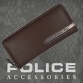 POLICE　長財布　METALLIC　ファスナー付 ブラウン【PA-56902-29】