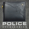 POLICE(ポリス)財布　WINGTIP　二つ折り ブラック【PA-56801-10】