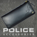 POLICE 長財布 WINGTIP ファスナー付 ブラック【PA-56803-10】