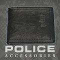 POLICE(ポリス)WRINKLE 二つ折り財布 ブラック【PA-56602-10】