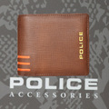 POLICE 財布 二つ折り LINEA ブラウン【PA-59501-25】