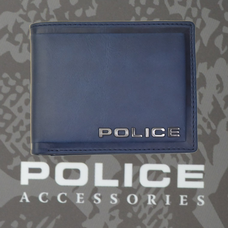 POLICE   財布　二つ折り　EDGE　ネイビー【PA-58000-50】